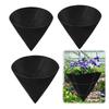 3pcs Breathable Cone Shaped Liners Reusable Eco-Friendly Felt Gardening Mats Black Planter Basket Liners Outdoor Gardening