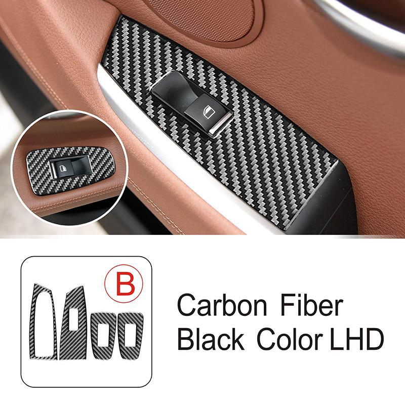 Decoración de Marco de Palanca de Cambios de Fibra de Carbono Para BMW Serie 5 GT F07 2010-2017 Estilo de Coche Cubierta de Botones Elevacristales