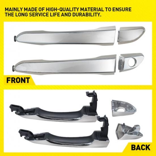2PCS Door Handle Exterior Fit Chrome Tucson 2016- Hyundai Front&Rear Left