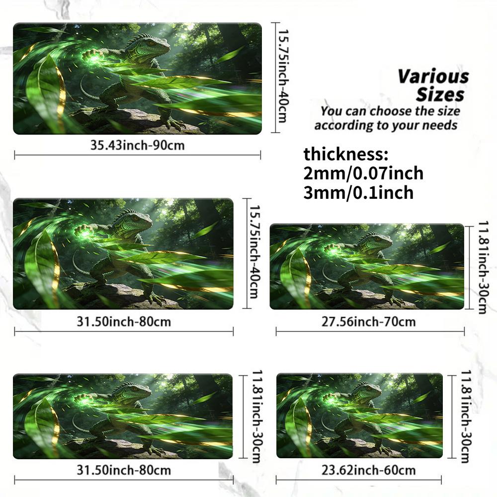 Pokemon Ash  Kanto Starters Forest Gaming Mouse Pad NonSlip Desk Mat 30x80x0.2cm