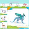 Modelo Animal Pvc Unicórnio Arco-Íris Pégaso Dragão Figura Para Brincadeira Educativa Infantil