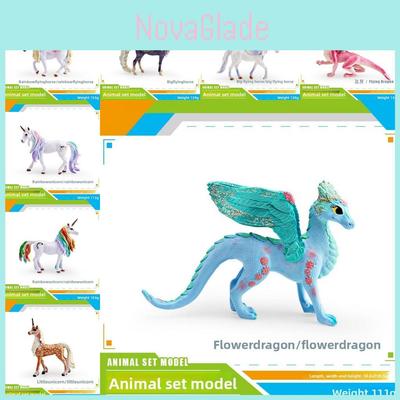 Animal Model Pvc Unicorn Rainbow Pegasus Dragon Figure For Childrens Educational Play
