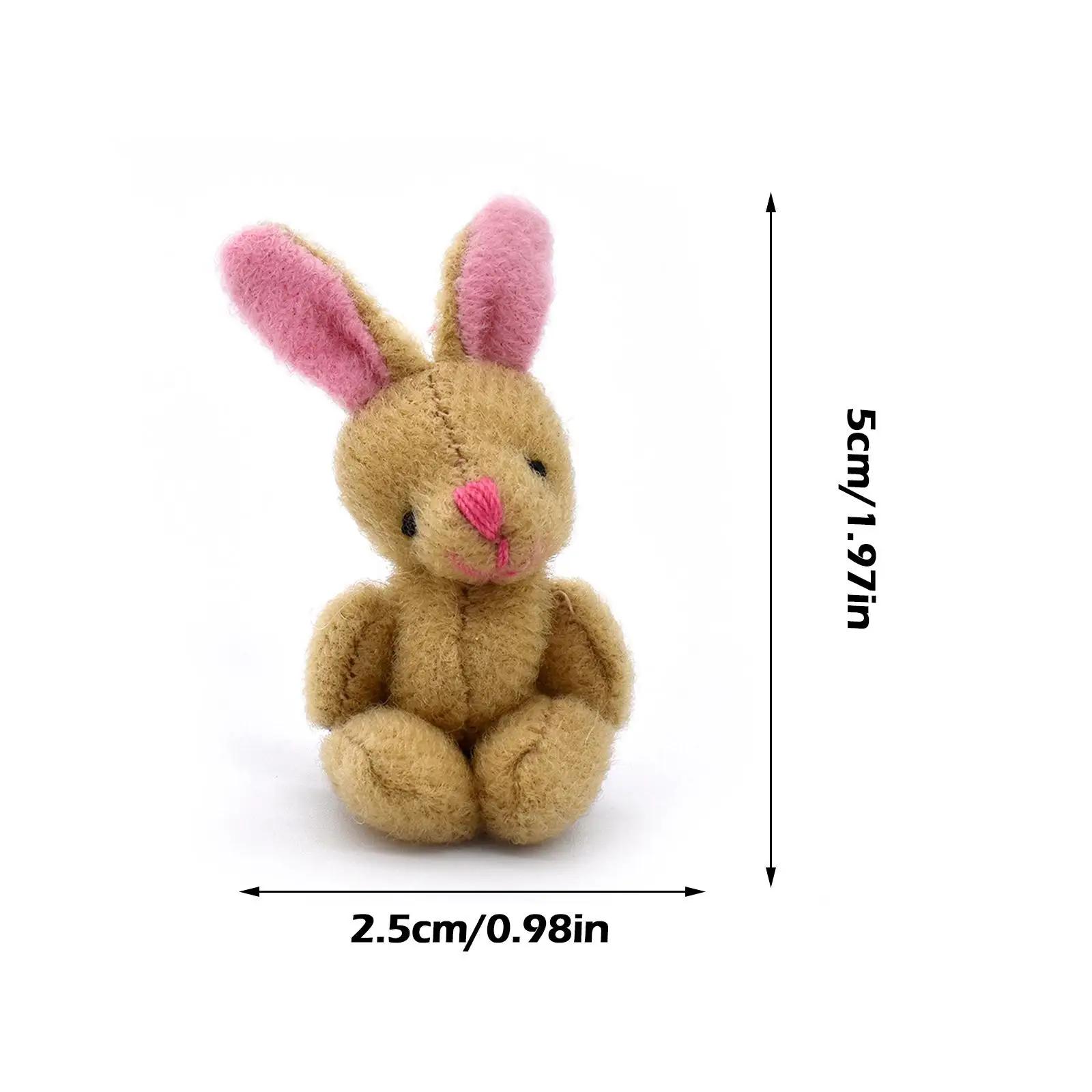 

Handmade Plush Mini Tiny Bear Handcrafted Stuffed Bunny Gifts Doll House Toy Doll Dolls Miniature Bear Rabbit 1:12 Plush De I1V6