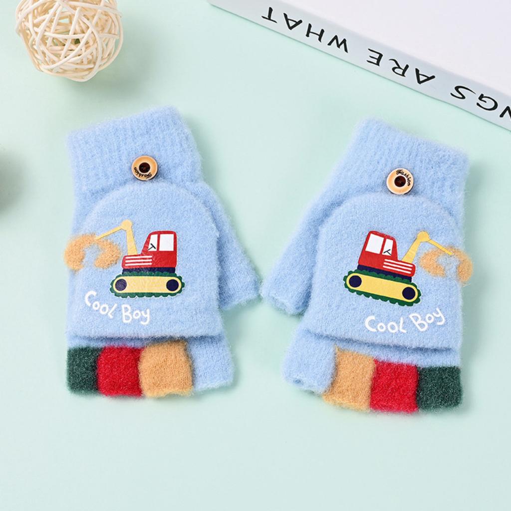 Children's Warm Gloves Plus Fleece Cold-proof Gloves
