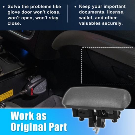 Glove Box Latch Handle Single  for Dodge Dakota 1997-2000 Plastic Gray