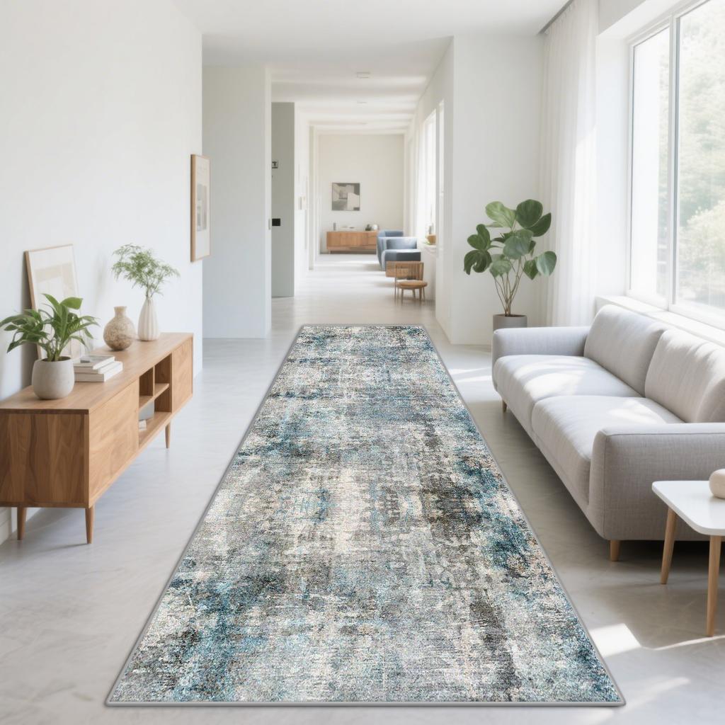 Nordic Abstract Long Runner Rugs Decoration Home Living Room Sofa Corridor Carpet Bedroom Cloakroom Doorway Aisle Non-slip Mat