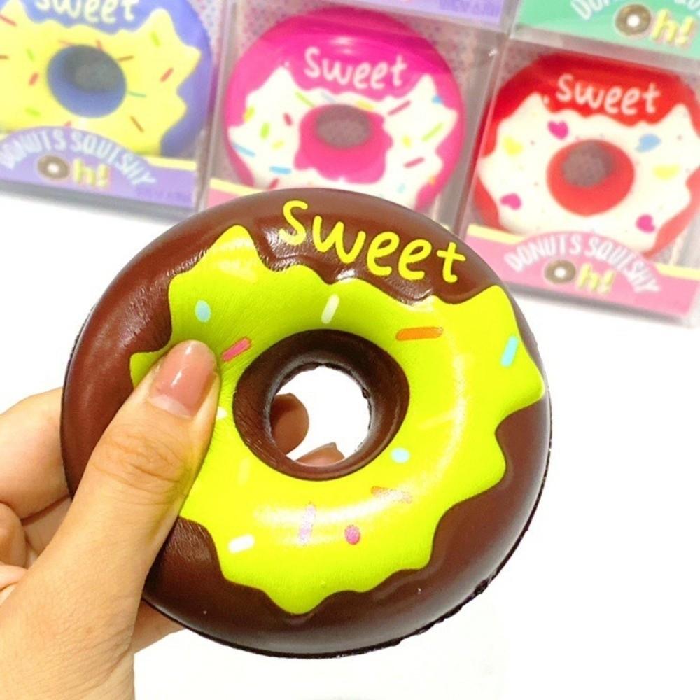 Soft Rubber Egg Donut Squeeze Toy Oversized Size Fidget Toy Rubber Pressure Toy for Kids Adults