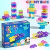 40 Stück Kristall-Weichgummi-Gelee-Bausteine Set für Kinder Dehnbares Knetspielzeug Transparent Kreative Tischspiele Sammlerstück