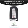 for Hyundai Kia Key Fob Cover, Soft TPU Protection Case Compatible with Hyundai Sonata Azera Elantra Genesis Kia Forte Optima Sorento Sportage Smart