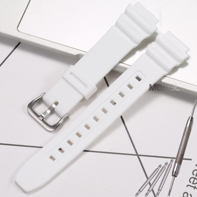 18mm Resin Replacement Strap For Casio F91W F108WH AE1200WH AE-1300WH W800H AE1000W F105W Mens Womens Watch Band Accessories