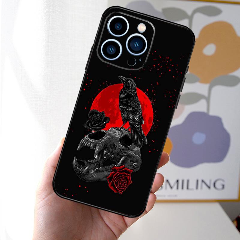 

Skull Gothic Creepy Pastel Goth Case For iPhone 16 15 14 13 12 11 Pro Max Mini XS X XR 7 8 14 16 15 Plus Back Cover Shell iPhone 14 Pro