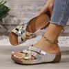 Fashion Summer Women Wedge Slippers Comfortable Orthopedic Sandals Open Toe Slippers Vintage National Style Shoes for Women Slides Women