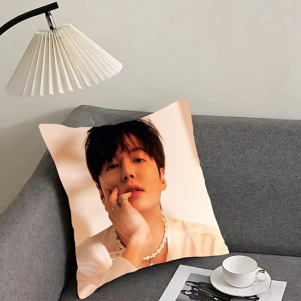 korean Lee MinHo Cushion Cover Reversible Plush Pillow Cover – For car, sofa, bedroom, perfect as a gift.