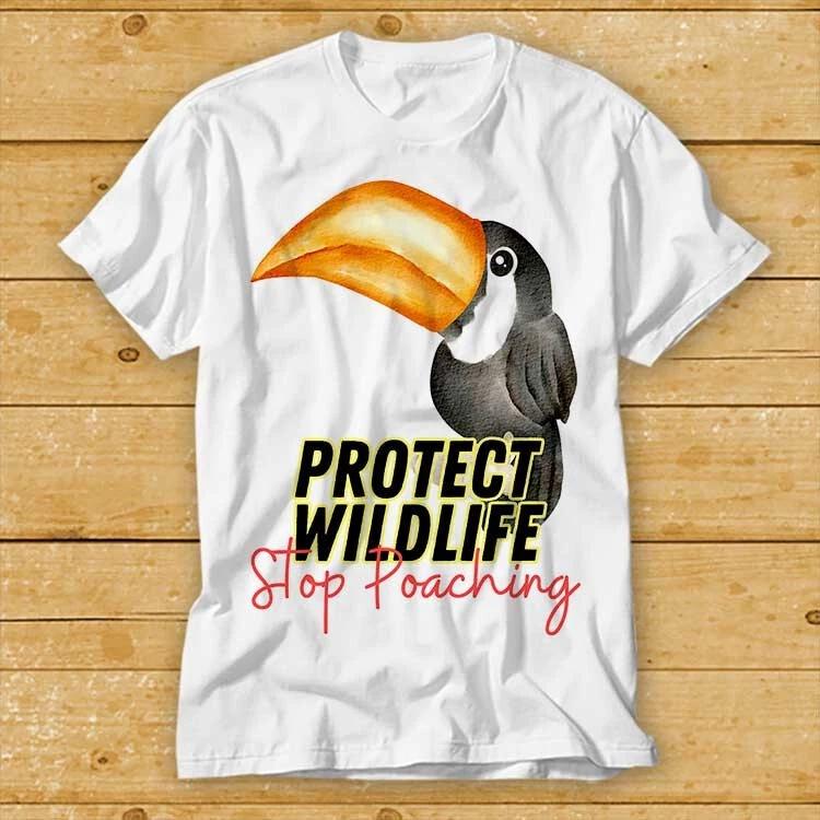 Toucan Protect Wildlife Stop Poaching Nature Animal T Shirt Cult Movie 2404 S