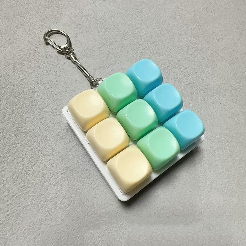 9 Keys Finger Keyboard Keycaps Fidget Toy Anti-Anxiety Point Keycaps Party Stress Relief Diy Keycaps Toy Keyboard Caps
