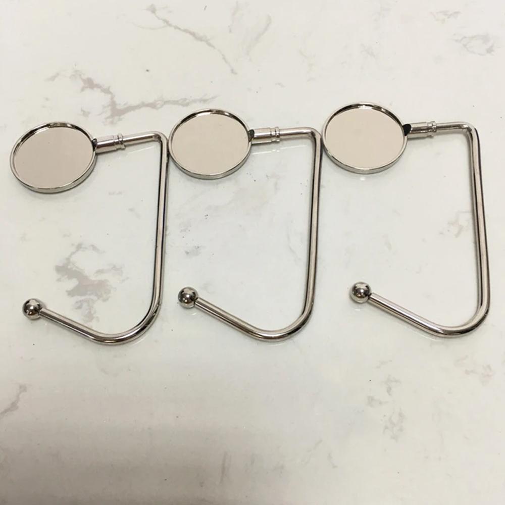 Mantel Hook Holder Fireplace Stocking Hanger for Christmas Set of 3 Sturdy Metal Non-Slip Purse Hook Hanger for Table Desk Fireplace School Bar