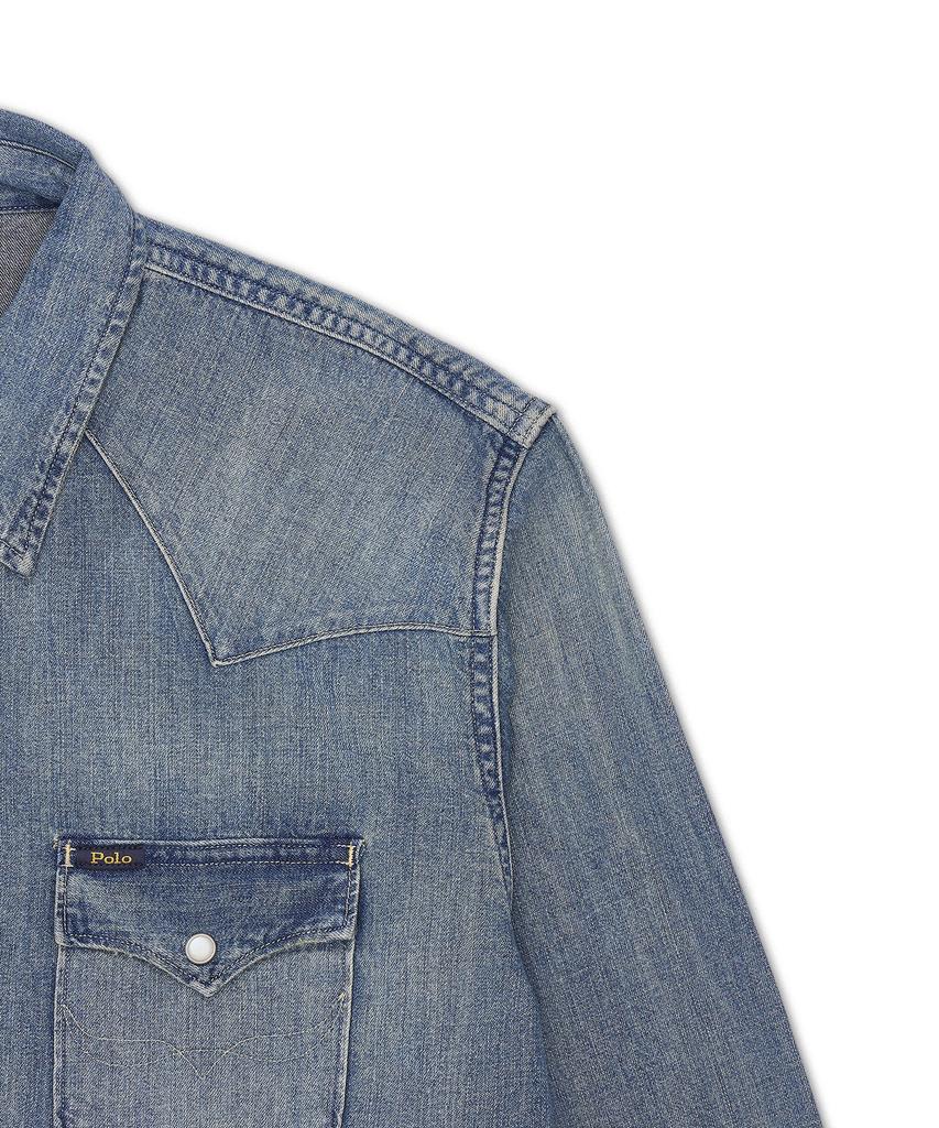 POLO RALPH LAUREN Slub Denim Western Shirt - Blue
