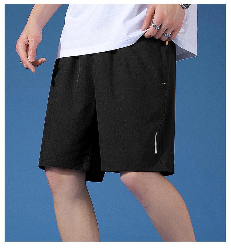 Men's Trendy Quick-Drying Ice Silk Beach & Sports Shorts, Customizable Logo
