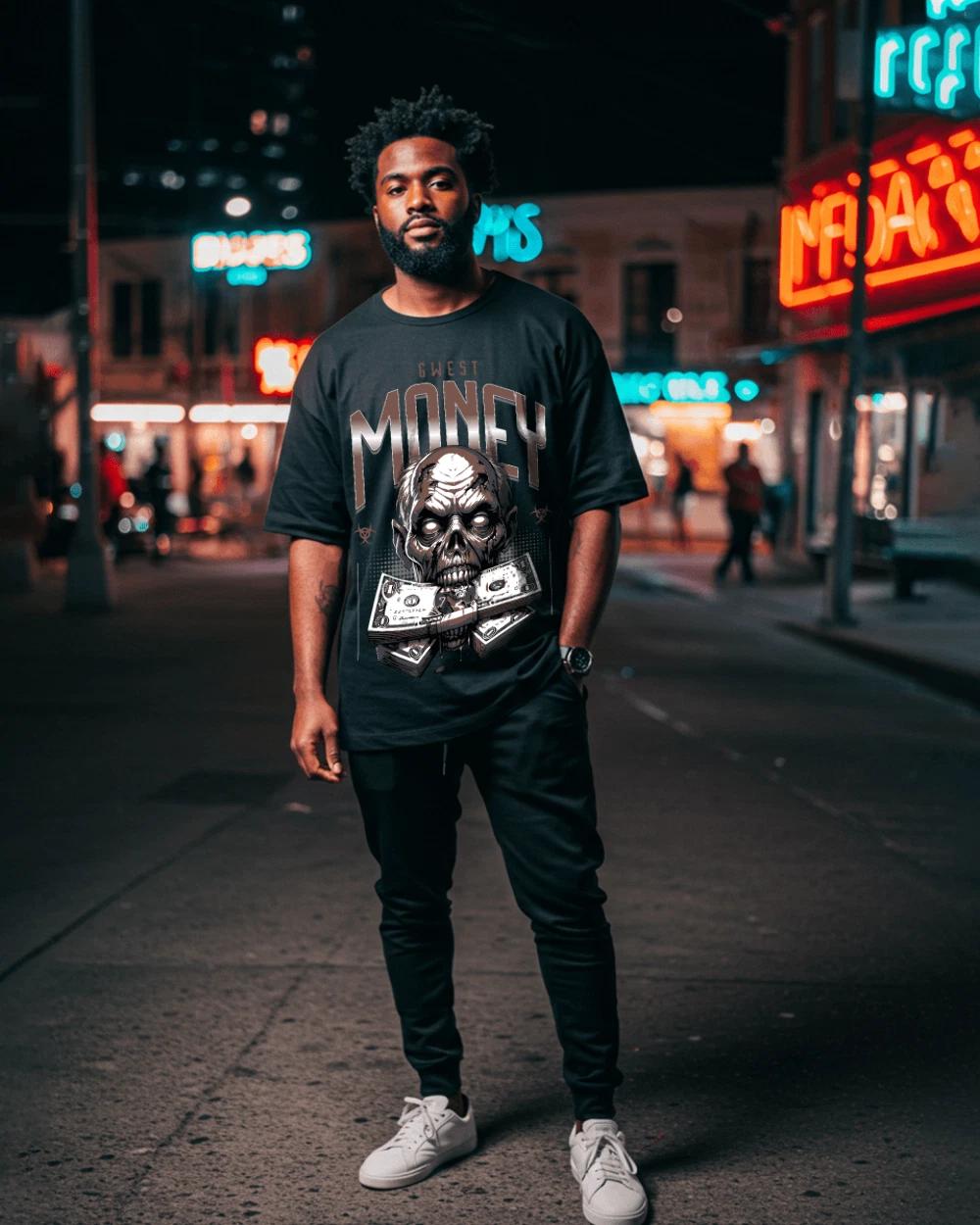 Money Zombie Oversized T-Shirt L