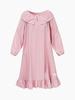 Carried Rayon Ruffle One-piece Pajamas (2 COLORS)