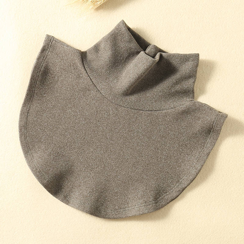 

Вязаный свитер с высоким воротником, искусственный воротник, женская термозащита, шейный отдел позвоночника, универсальный шарф, внутренний декоративный воротник с ворсом, искусственный воротник