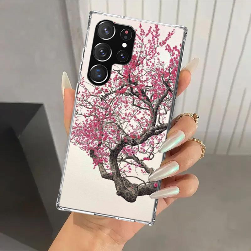 Cherry Blossom Tree Phone Case for Samsung Galaxy S26 S24 S23 Ultra S25 Edge S22 S21 Plus S20 FE + Soft Print Shell Funda Galaxy