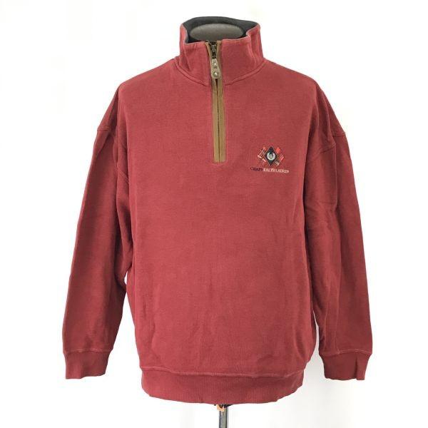 

90s00s RALPH LAUREN CHAPS Half Zip Trainer Sweatshirt Men’s L Red Outer Tops