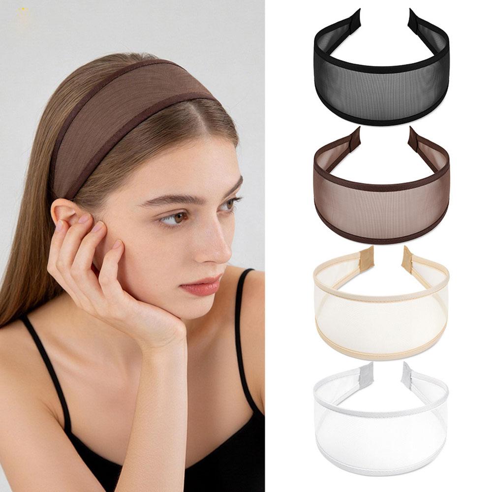 Non-Slip Mesh Headband Headwear Hollow Out Breathable Hair Band Women's Wide Side Hair Hoop Fashion Simple All-match Hairbands