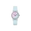 Quartz Series Dual Date Laser Mirror Waterproof Watch Unisex Watches Blue GE713