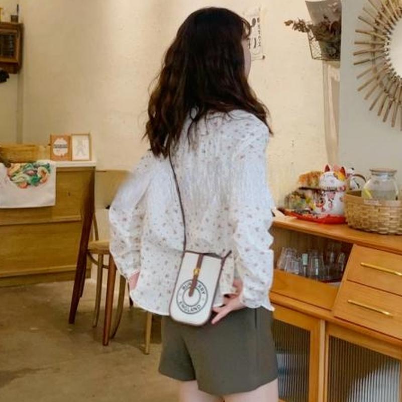 Frühling Herbst Shirts Damen Print Langarm O-Ausschnitt Casual Täglich Studenten süßen Stil Femme Kleidung
