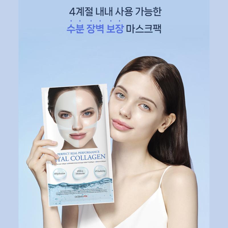 DERMAFIX Real Collagen Mask/4Types/Firming,Soothing,Brightening,Moisture