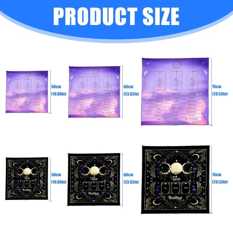 Divinations Cards Table Cloth Tapestry Reading Card Tarots Tablecloth Astrologys Witchcrafts Deck Cloth Wall Decoration