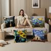 Monet Black Cat Van Gogh Sunflowers Pillowcases Home Bedding Decorative Pillow Cover Wedding Super Soft Pillow Case