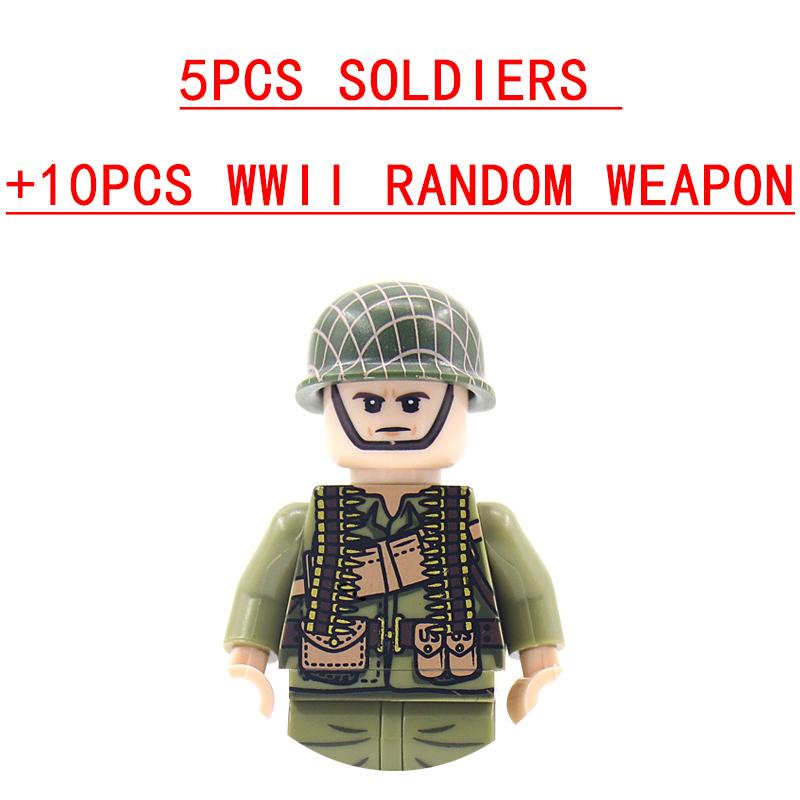 25/50/100 Stück Soldat Polizei Gangster WW2 Armee Militär Waffen SWAT Pistole Bausteine Figur Zubehör Modell Stein Spielzeug