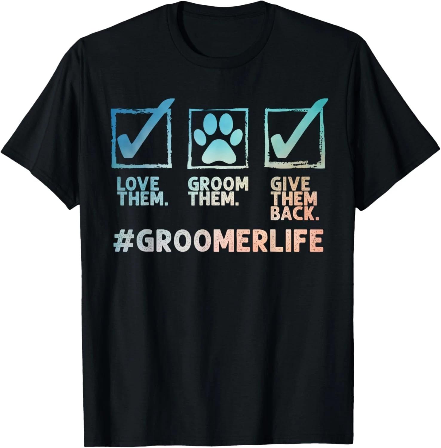 Cool Dog Groomer Art for Men Women Dog Grooming Pet Groomer Gift Unisex T-Shirt 2XL