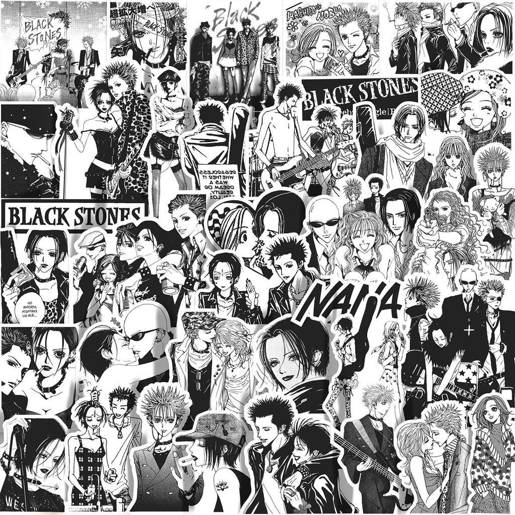 1000 schwarz-weiße Anime-Aufkleber: Demon Slayer, One Piece & mehr zur Notizbuch-Dekoration