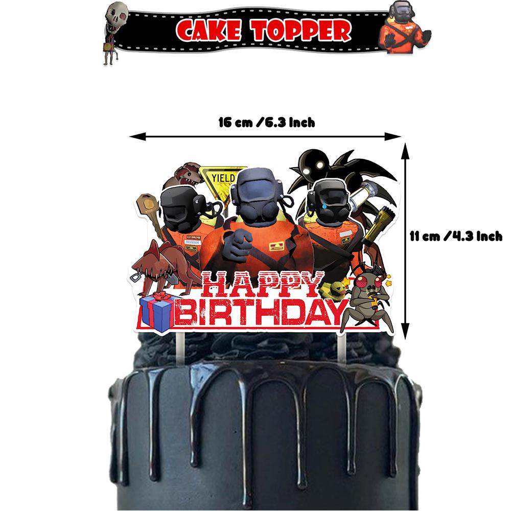 30Pcs Lethal Company Thematische Party Dekoration Banner Kuchen Topper Ballon