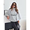 Solid Color Waist-Tied Wool Cape Coat