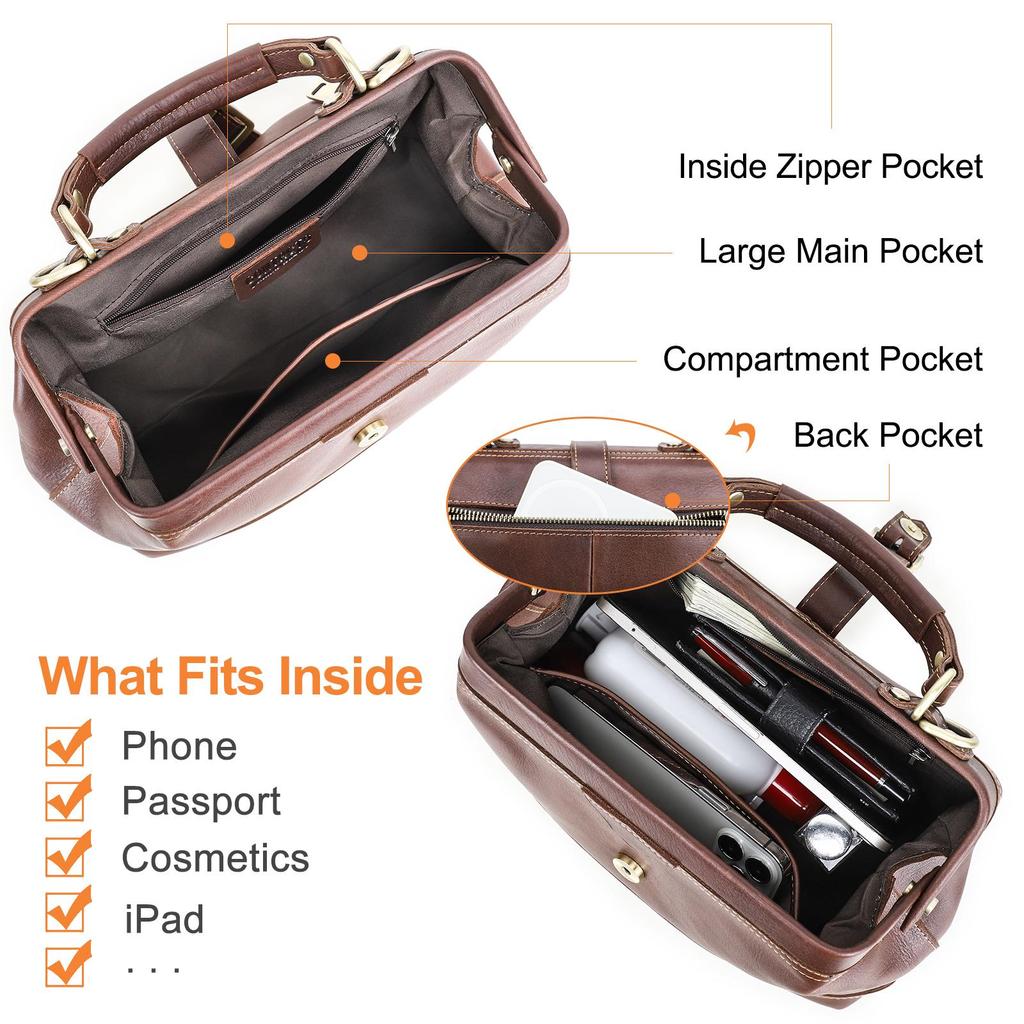 CONTACT'S Genuine Leather Women's Handbag Lady Fashion Totes Bag Large Capacity Crossbody Bag Leather Shouler Bags