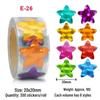 300 Colorful Laser Pentagram Stickers for Kids' Forehead and Arm Decoration
