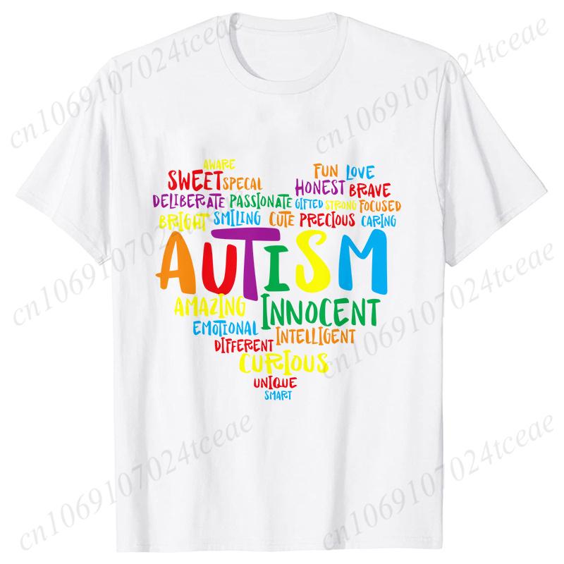 Damenbekleidung Live Love Accept Autismus-Bewusstseins-T-Shirts für Frauen Bewusstseinsmonat Grafik Y2k Oberteile Autismus Sommer-T-Shirts