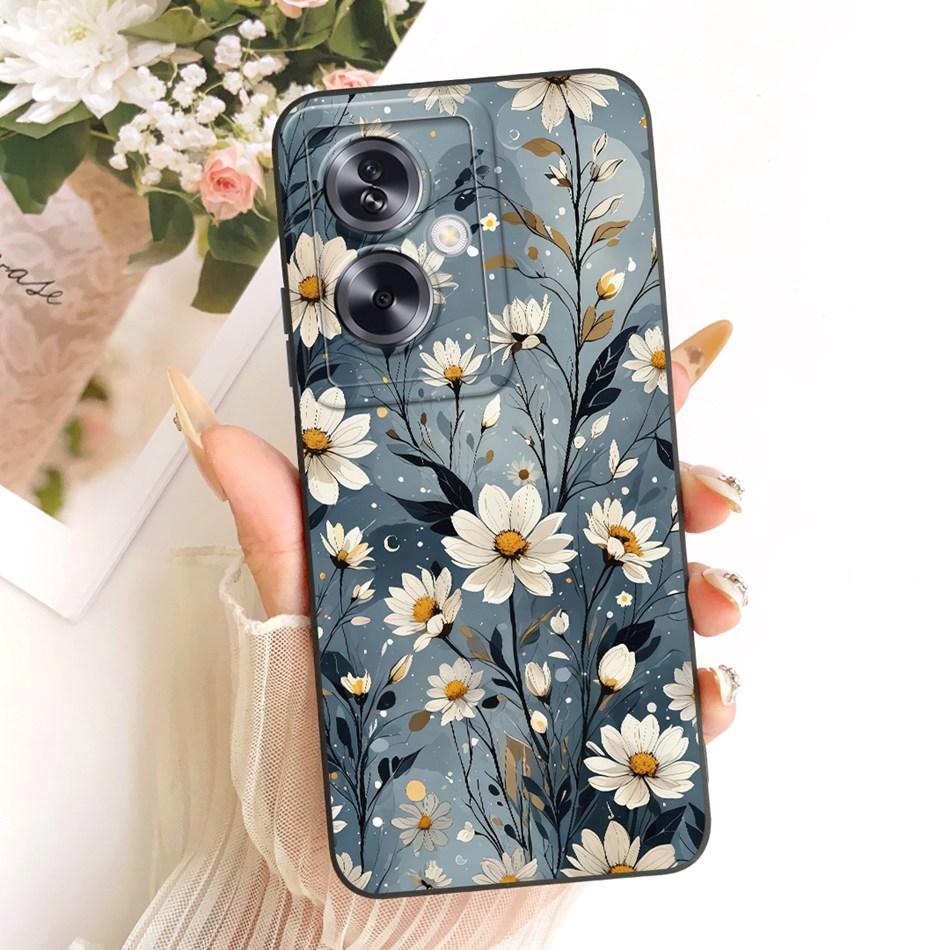 For OPPO A79 5G Cute Cat Flower Cartoon Phone Case For Oppo A79 CPH2553 CPH2557 Shockproof Soft Silicone Covers Bumper
