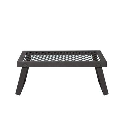 Amazon Basic Charcoal BBQ Stove, Heavy-Duty Folding Campfire Grill, 40cm X 30cm (Medium), Black