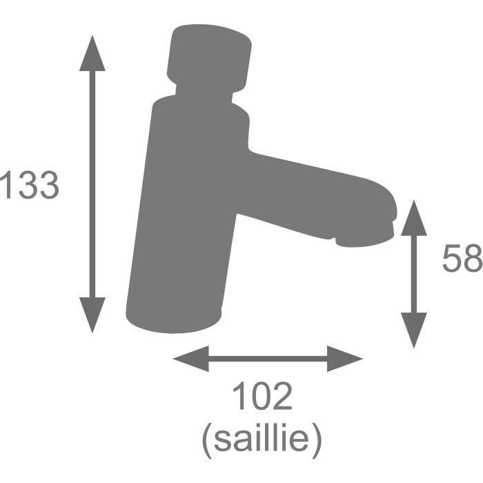 Mitigeur lave main - EDOUARD ROUSSEAU - TEMPORISÉ - Chromé