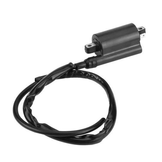 2Pcs Motorcycle Ignition Coil Stable Performance Replacement Black Modification Part Front/Rear Ignition Coil