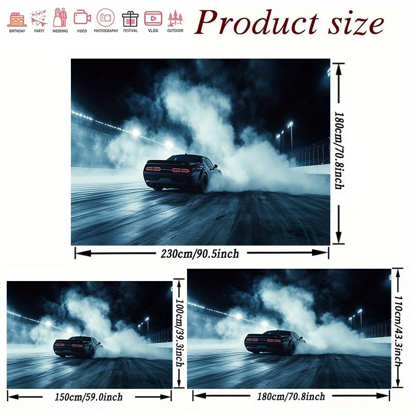 Vintage black sports car Digital printing polyester wall tapestry suitable for use in living rooms bedrooms offices bars party