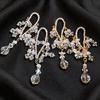 European & American Diamond-Inlaid Silver Tassel Earrings: Exquisite, High-End Fashion Jewelry for Women