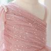 European & American One-Shoulder Sequin Princess Dress for Kids - Evening Mesh Puffy Skirt