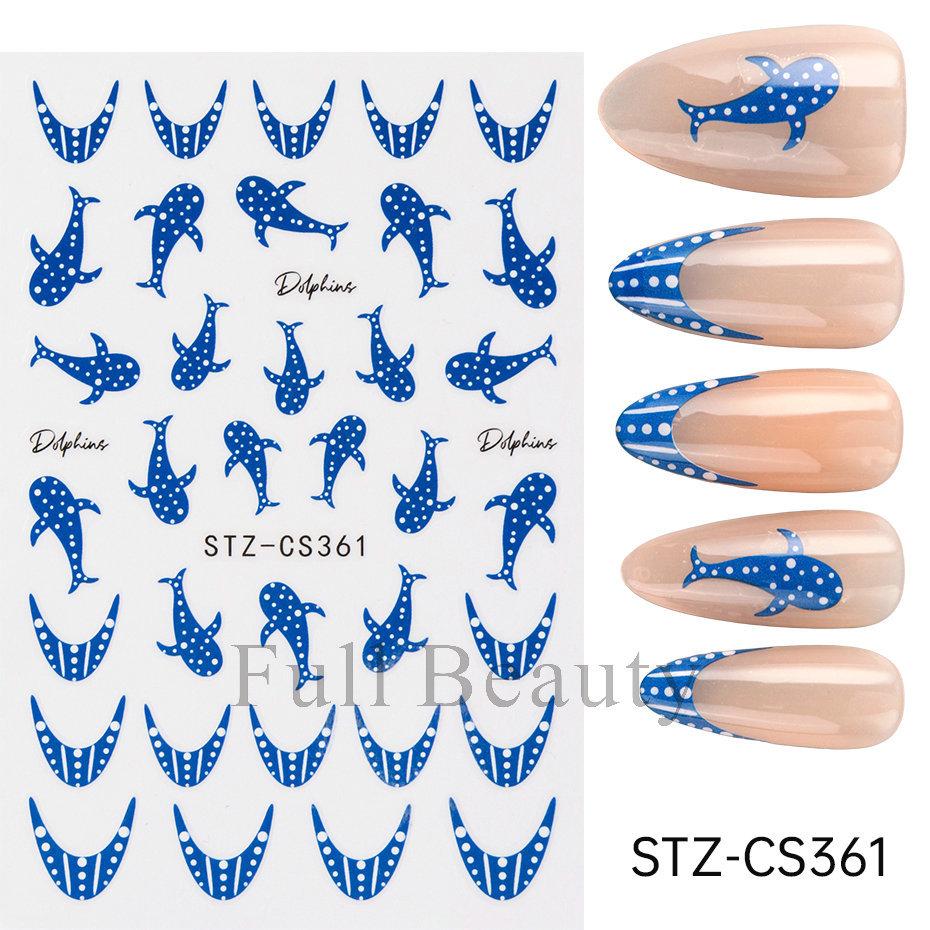 Nail Art Stickers Ins Red Lip Cherry Strawberry Y2K Sweet Cool Style Bow Digital Adhesive Nail Stickers