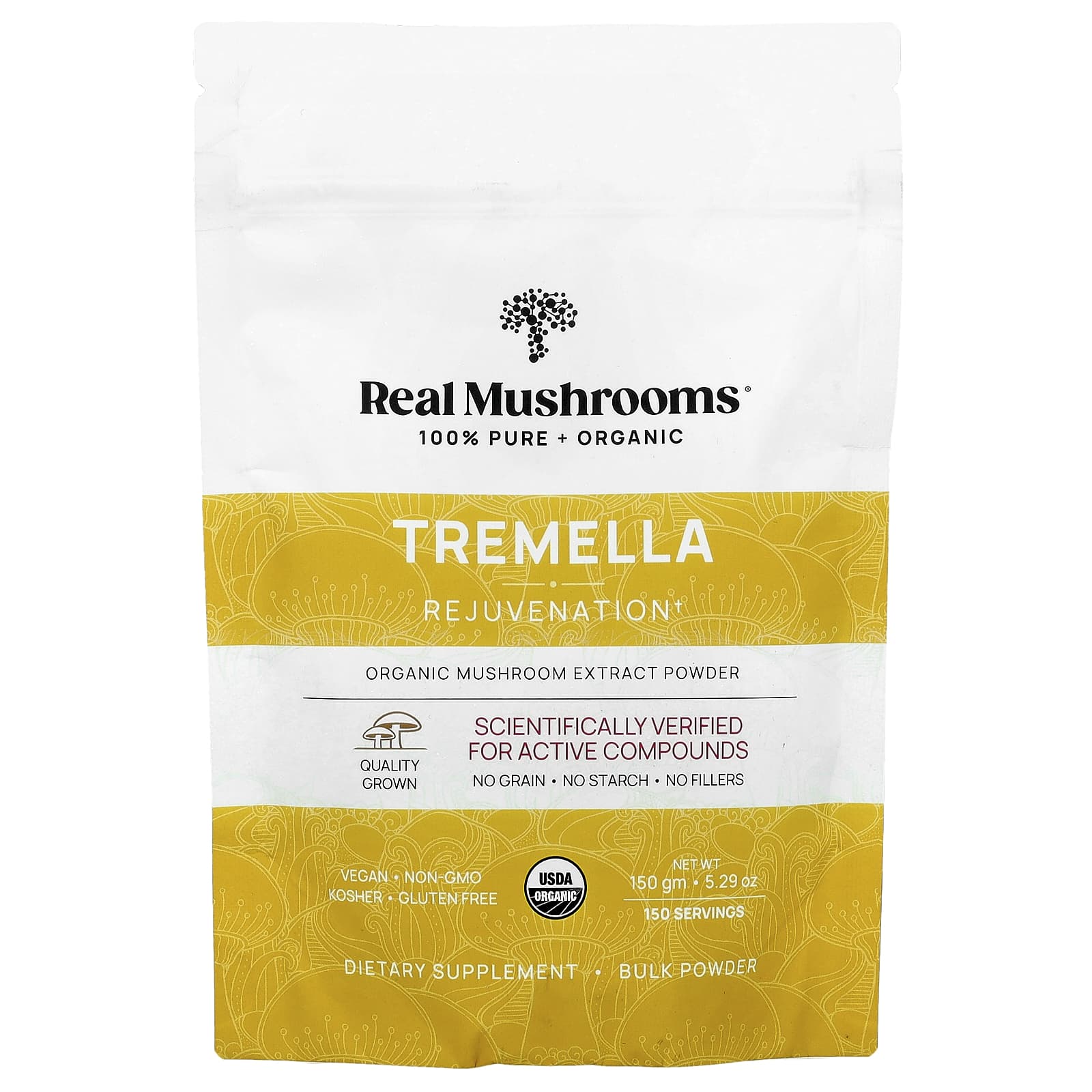 

Tremella, Organic Mushroom Extract Powder, 150G(5.29Oz)